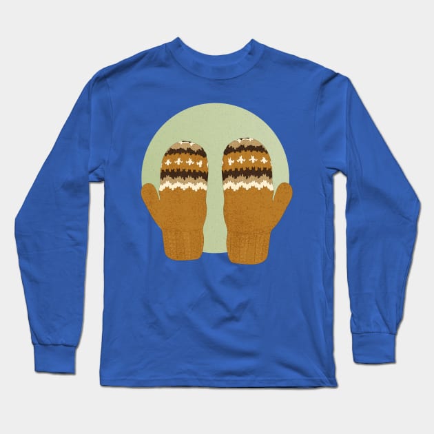 Bernie's Wool Mittens Long Sleeve T-Shirt by Little Birds